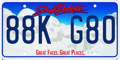 SD license plate 88KG80