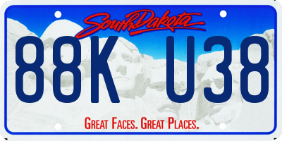 SD license plate 88KU38