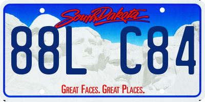 SD license plate 88LC84