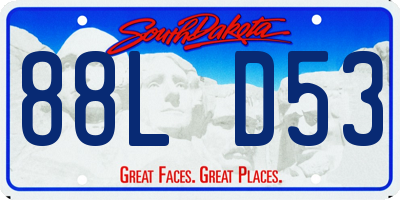 SD license plate 88LD53