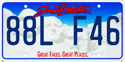 SD license plate 88LF46