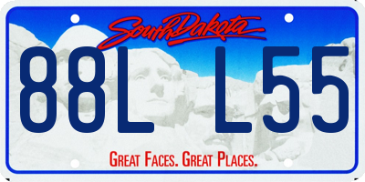 SD license plate 88LL55