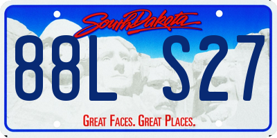 SD license plate 88LS27