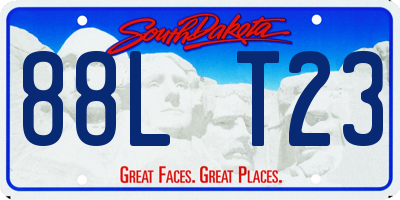 SD license plate 88LT23