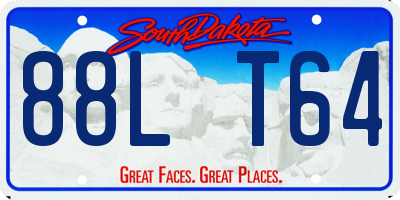 SD license plate 88LT64