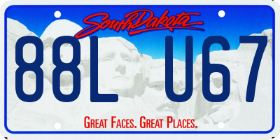 SD license plate 88LU67