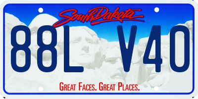 SD license plate 88LV40