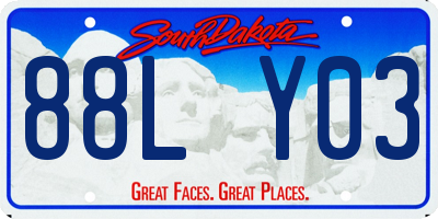 SD license plate 88LY03