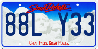SD license plate 88LY33