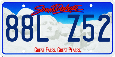 SD license plate 88LZ52