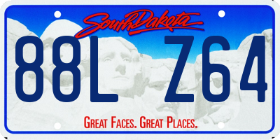 SD license plate 88LZ64