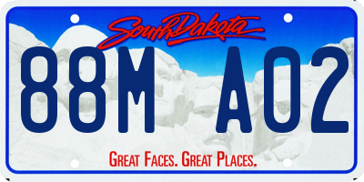 SD license plate 88MA02