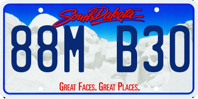 SD license plate 88MB30