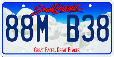 SD license plate 88MB38
