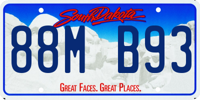 SD license plate 88MB93