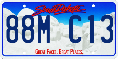 SD license plate 88MC13