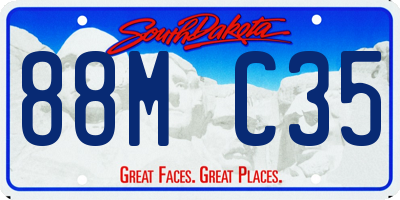 SD license plate 88MC35