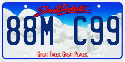 SD license plate 88MC99