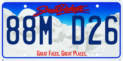 SD license plate 88MD26