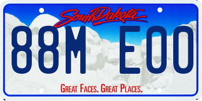SD license plate 88ME00