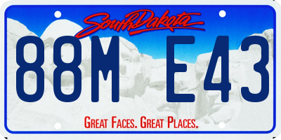SD license plate 88ME43