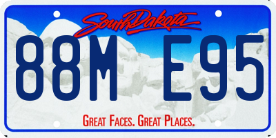 SD license plate 88ME95