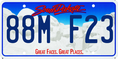 SD license plate 88MF23