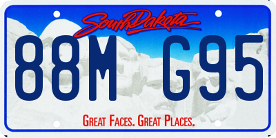 SD license plate 88MG95