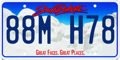 SD license plate 88MH78