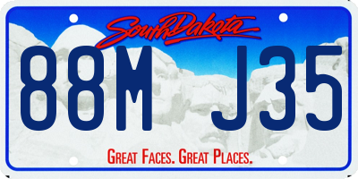 SD license plate 88MJ35
