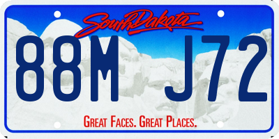 SD license plate 88MJ72