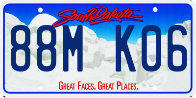 SD license plate 88MK06