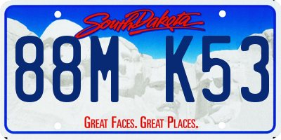 SD license plate 88MK53