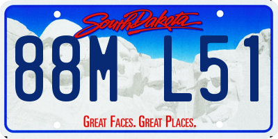 SD license plate 88ML51