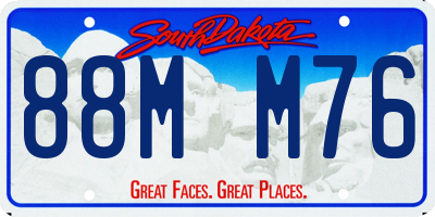 SD license plate 88MM76