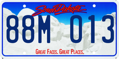 SD license plate 88MO13