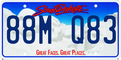 SD license plate 88MQ83