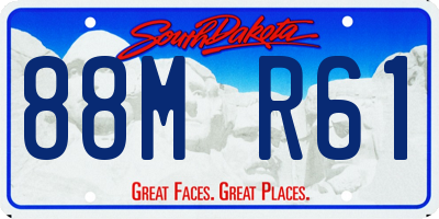 SD license plate 88MR61