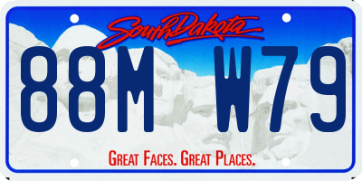SD license plate 88MW79