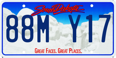 SD license plate 88MY17