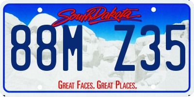 SD license plate 88MZ35