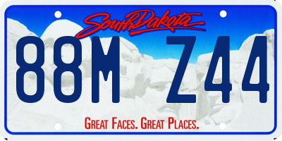 SD license plate 88MZ44
