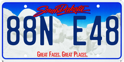 SD license plate 88NE48