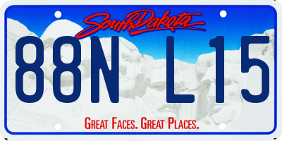 SD license plate 88NL15