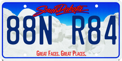 SD license plate 88NR84
