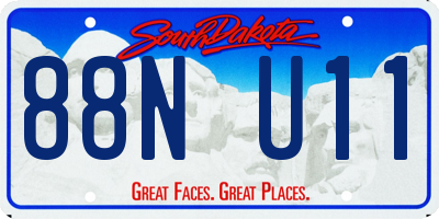 SD license plate 88NU11