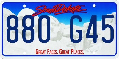 SD license plate 88OG45