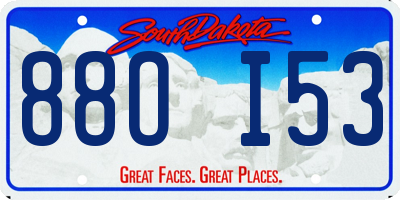 SD license plate 88OI53