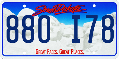 SD license plate 88OI78