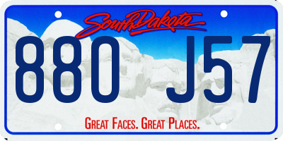 SD license plate 88OJ57